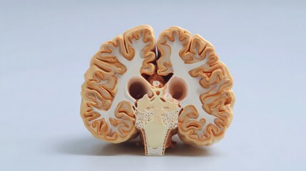 Cross-Section Model of Human Brain Anatomy with Detailed Features