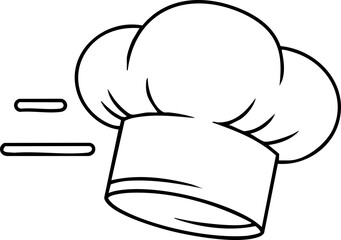Professional chef hat icon symbolizing culinary excellence and fast food preparation, perfect for restaurant branding and kitchen services.