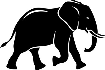 Obraz premium Majestic elephant walking confidently, symbolizing strength, wisdom, and natural power for impactful designs and educational content.