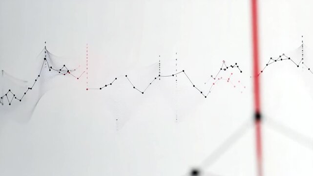 Abstract data visualization with fluctuating trends