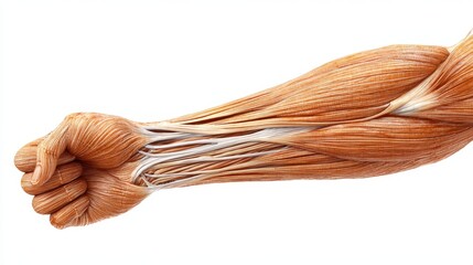 Detailed Anatomical Illustration of Human Arm Muscles and Tendons