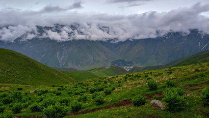 Fototapeta premium mountain landscape with clouds