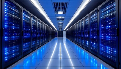 Obraz premium Server room interior (2)