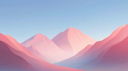 Pastel mountainscape