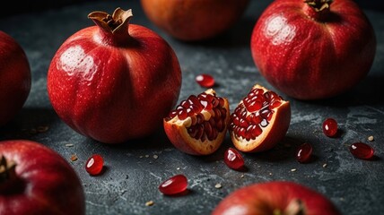 Vibrant Pomegranates