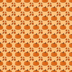 seamless pattern pumpkin
