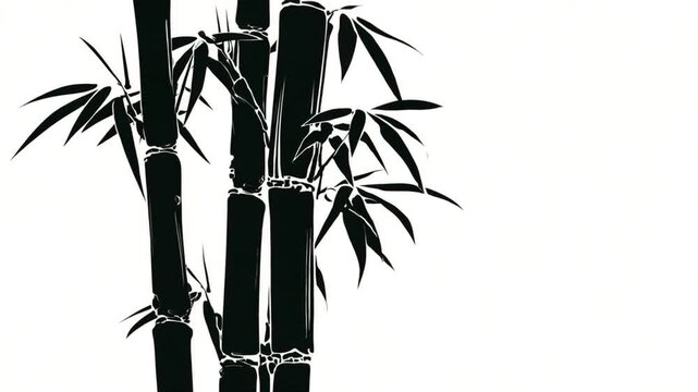 Bamboo silhouettes vector illustration