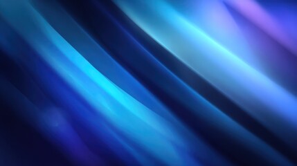 Fototapeta premium Abstract diagonal streaks of vibrant blue, cyan, and purple hues blend seamlessly, creating a dynamic and luminous effect. The dark background enhances the luminosity