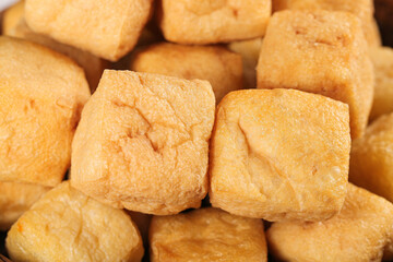 Enticing Golden Fried Tofu Cubes - Flavorful Northeastern Asian Dishes Ingredient