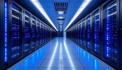 Server Room Interior Perspective