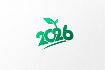Fototapeta premium The year is 2026 and it is green