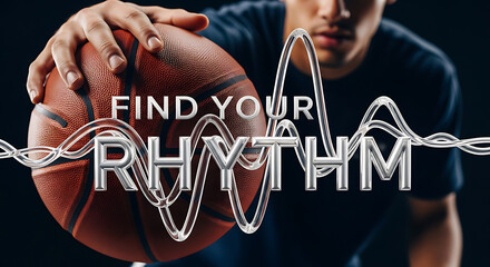 Feel the energy and find your rhythm with this dynamic basketball concept, perfect for sports campaigns, motivational designs, and fitness brands seeking a powerful visual.