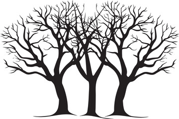 8 Tree Silhouette Vector Bundle
