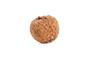 Dried Lychee Fruit from Fujian Putian China Osmanthus Flavored on White Background