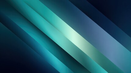 Obraz premium Diagonal bands of teal & navy create an abstract pattern of light and shadow