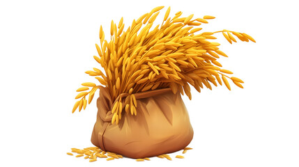 Crispy Golden French Fries in a Woven Basket on a Plain White Background
