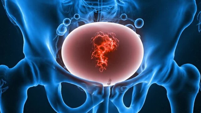 Bladder Infection Painful Cancer Anatomy Visualization Medical Bladder Cancer Cells Human Body Illustration Health