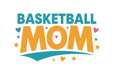 Colorful Basketball Mom Design