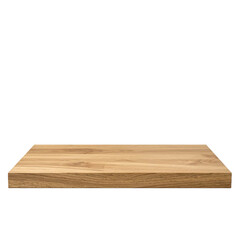  Mesa de madera flotante con veta natural sobre fondo transparente PNG para mockup de productos © bethsantos.ai