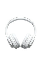 White over-ear headphones, top-down view