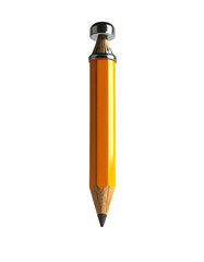 A vertically-oriented, detailed pencil with a metal cap