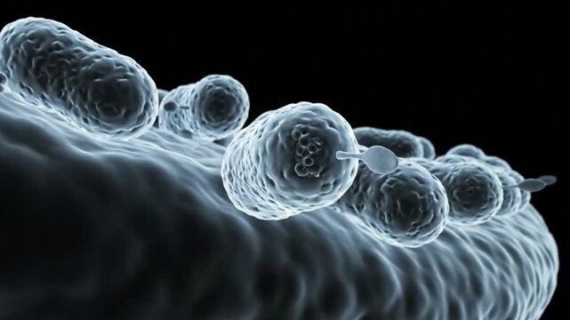 Bacteria Visualizations Microbe Animation Bacterial Microscopic World Germs Infections and Health 3D Renderings of