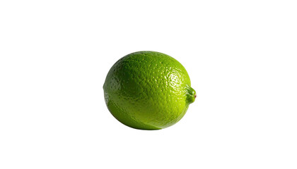 Isolated lime, vibrant green, smooth skin, slightly textured, dark background