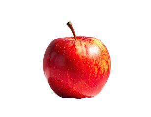 Red apple, whole, isolated on black background