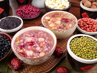 Eight Treasure Porridge with Mixed Beans and Grains - Traditional Chinese Healthy Food