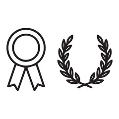 black and white silhouette award logo art.