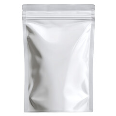 blank white mockup package sealed on transparent png background