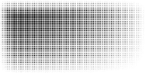 Abstract halftone background with black and white rectangular gradient. Retro pop art dotted texture, minimal modern pattern for poster, flyer, banner, and digital graphic design.