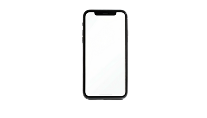 A black smartphone with a blank white screen (3)