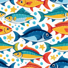 seamless pattern with fish