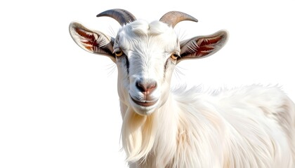 Fototapeta premium Close-up of a white goat