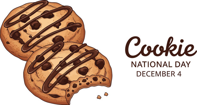 Delicious chocolate chip cookies with decadent drizzle, perfect for celebrating National Cookie Day.