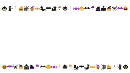 ハロウィン、ピクセルアートのイラスト。