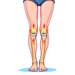 Vsai human knee joint anatomy showing bone structure