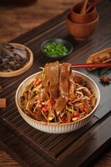 Shaanxi Buckwheat Noodles - Traditional Chinese Cuisine Specialty Dish with Vegetables