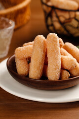 Traditional Beijing Sugar-Coated Dessert Sticks in Wooden Bowl - Chinese Sweet Snacks