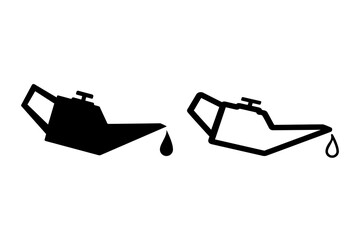 Engine oil vector icon, Oiler icon. Flat vector illustration design isolated on white background.
