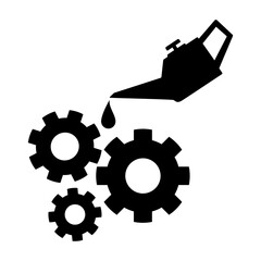Grease oil icon, Gear oil icon. Flat vector illustration design isolated on white background.