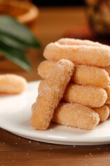 Traditional Chinese Glutinous Rice Sticks Beijing Style Sugar Coated Snack Food