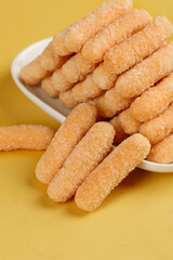 Traditional Beijing Glutinous Rice Sticks with Snowflake Sugar Coating - Chinese Dessert
