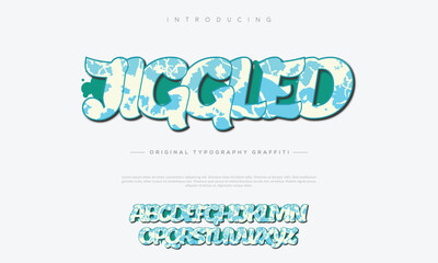 Street Graffiti Typography with Cloud and Sky Background