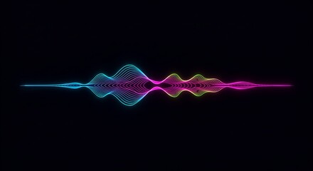 Futuristic music sound wave equalizer abstract gradient lines background. Digital audio waveform technology concept.