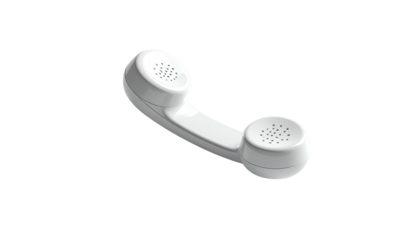 White vintage-style telephone handset