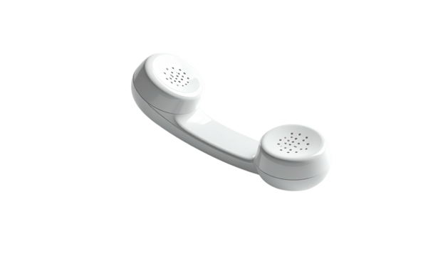 White vintage-style telephone handset