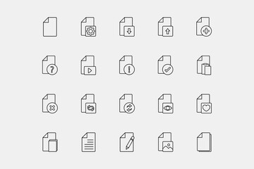 Document icons. Document icon set