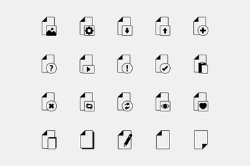 Document icons. Document icon set